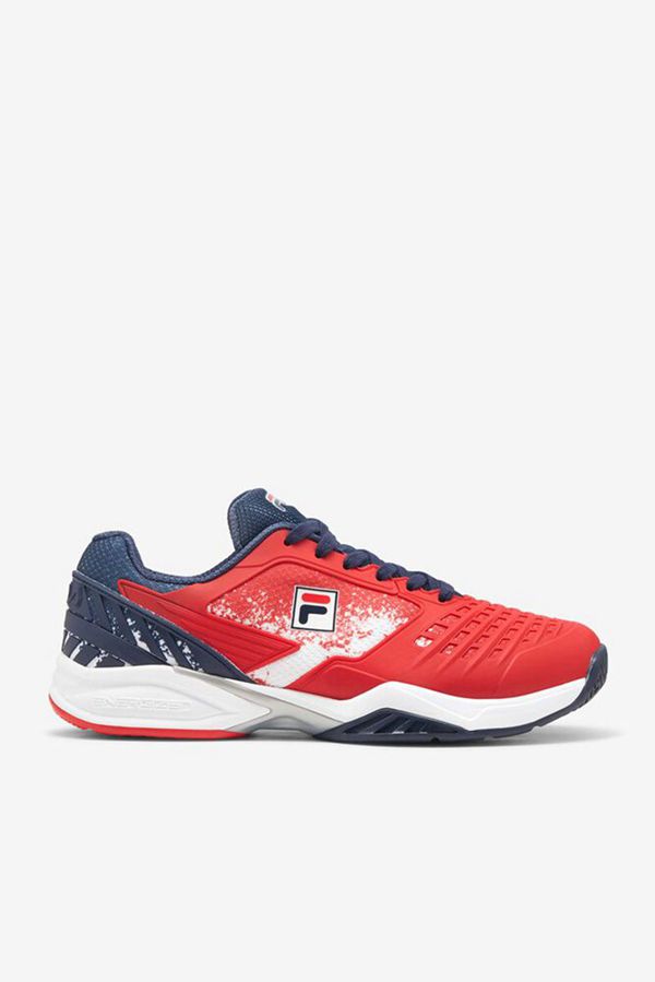 Fila Axilus 2 Energized Le Men's Tennis Shoes - Red/White/Navy,NZ 608-93472